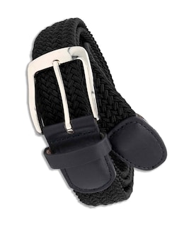 D555 Simon Black Stretch Braided Belt
