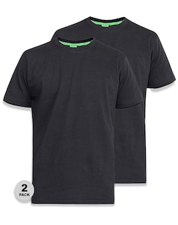 D555 Fenton Two Pack Black Crew Neck T-shirts