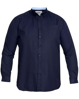 D555 Richard-NAVY Basic Oxford Long Sleeve Shirt