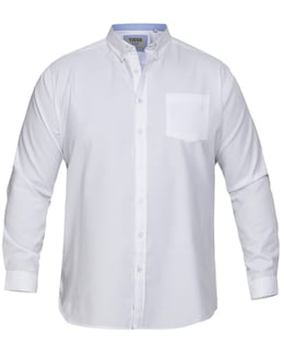 D555 Richard-WHITE Basic Oxford Long Sleeve Shirt