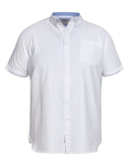 D555 James-WHITE Basic Oxford Short Sleeve Shirt