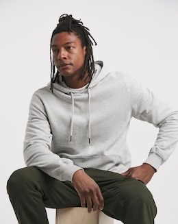 Overhead Hoodie Extra Long Length- Grey Marl