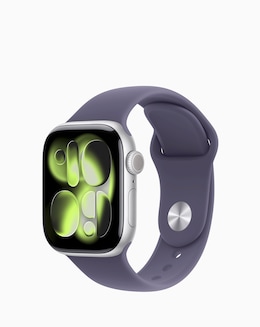 Apple Watch Series 11 GPS 42mm - Silver Aluminium/Purple Fog Sport Band - S/M