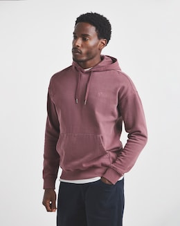 Union Garment Dyed Relaxed Hoodie-Burgundy