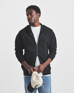 Union Full Zip Relaxed Fit Hoodie-Black
