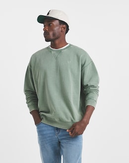 Union Garment Dyed Relaxed Sweatshirt-Khaki