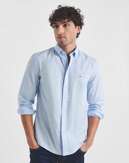 Tommy Hilfiger Long Sleeve Flex Poplin Shirt - Light Blue