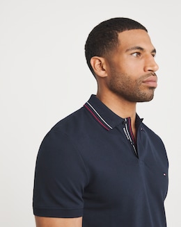 Tommy Hilfiger Short Sleeve Placket Polo - Navy