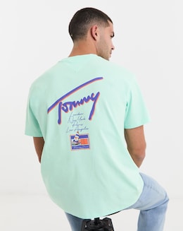 Tommy Jeans Relax Faded Back Graphic T-Shirt - Mint