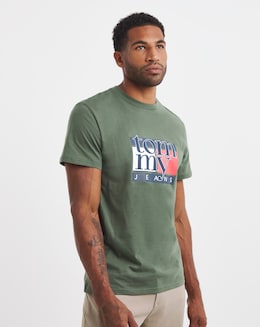 Tommy Jeans Short Sleeve Slim Flag T-Shirt - Green