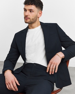 Seersucker Cotton Suit Jacket