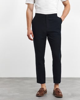 Seersucker Cotton Suit Trouser