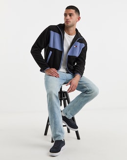 Tommy Jeans Colourblock Polar Fleece - Black