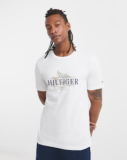 Tommy Hilfiger Short Sleeve Tropical Floral T-Shirt - White