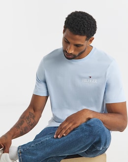 Tommy Hilfiger Short Sleeve Stack Logo T-Shirt - Blue