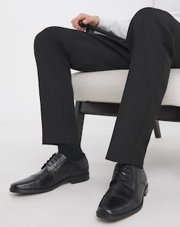 Clarks Howard Cap Shoes Wide Fit - Black