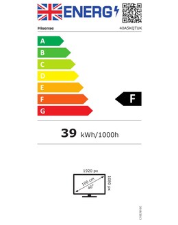 Hisense 40&quot; 40A5KQTUK Smart Full HD HDR QLED TV with Freeview play