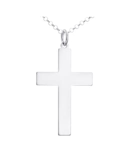 Sterling Silver Cross Pendant With Chain Approximately 1/4 Ounce