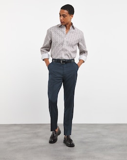 William Hunt Small Floral Print Jacquard Shirt