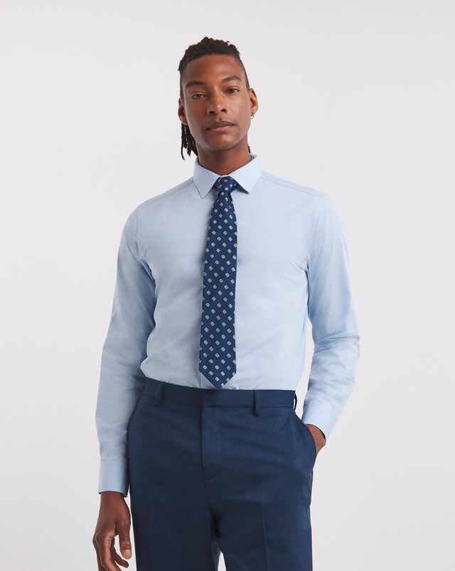 dark blue shirt formal