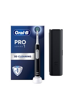 Oral-B Pro 1 Cross Action Black Electric Toothbrush with Travel Case
