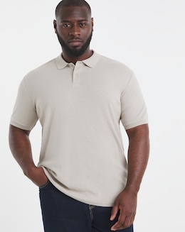 Jack &amp; Jones Premium Summer Textured Polo - Natural