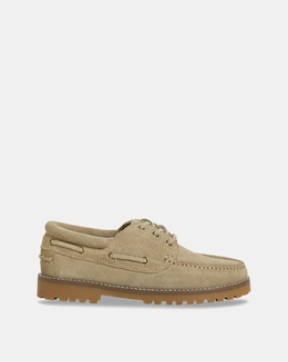 Jack &amp; Jones Brooklyn Suede Boat Shoe - Natural