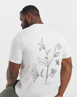 Jack &amp; Jones Premium Kyle Back Graphic T-Shirt - White
