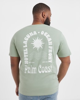 Jack &amp; Jones Palm Coast Back Graphic T-Shirt - Green