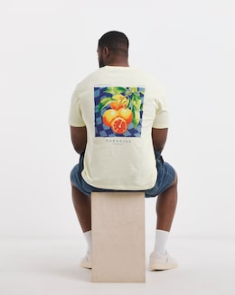 Jack &amp; Jones Naranja Back Graphic T-Shirt - Yellow