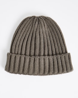 Grey Fisherman Beanie Hat