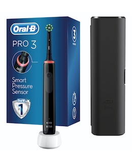 Oral-B Pro 3 3500 Cross Action Black Electric Toothbrush with Travel Case