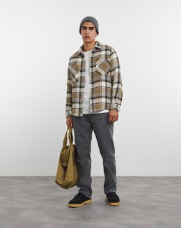 Heavy Textured Check Overshirt