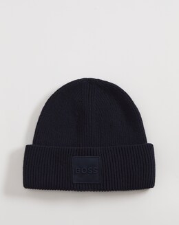 BOSS Navy Iconic Beanie