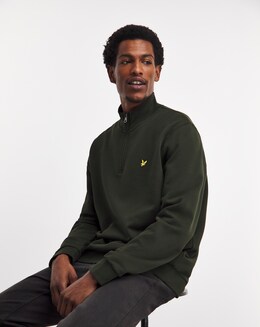 Lyle &amp; Scott Moss Quarter Zip Sweat