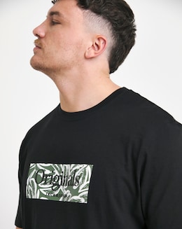 Jack &amp; Jones Fayette Branding Black Crew Neck T-Shirt