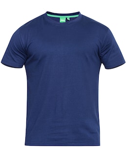 D555 Big &amp; Tall Flyers Premium Weight Combed Cotton Crew Neck T-Shirt - Navy