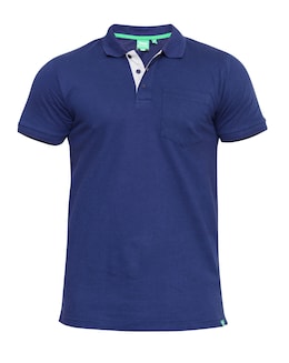 D555 Grant Navy Pique Polo Shirt