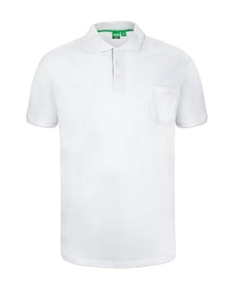 D555 Big &amp; Tall Grant Fully Combed Pique Polo Shirt with Pocket - White
