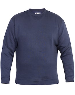 D555 Big &amp; Tall Sweat Heavy Weight Classic Crew Neck Sweatshirt - Navy