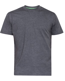 D555 Big &amp; Tall Flyers Premium Weight Combed Cotton Crew Neck T-Shirt - Charcoal