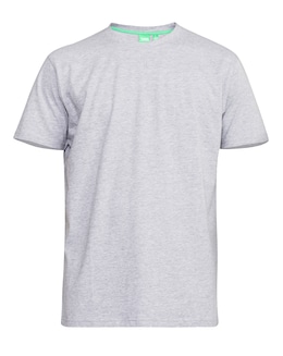 D555 Big &amp; Tall Flyers Premium Weight Combed Cotton Crew Neck T-Shirt - Grey