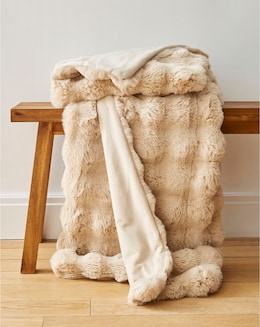 Bubble Faux Fur Throw