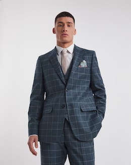 William Hunt Flannel Check Suit Jacket