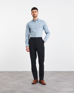 Regular Fit Charcoal Stretch Formal Trouser