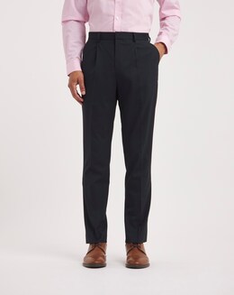 Regular Fit Pleat Front Stretch Formal Trouser