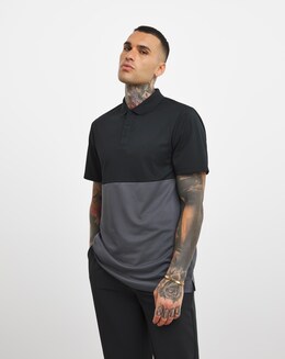 Jacamo Active Colour Block Pique Golf Polo