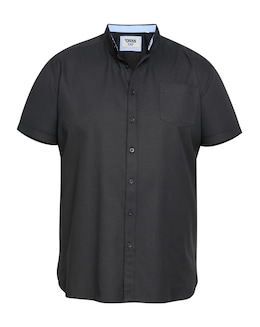 D555 Big &amp; Tall James S/S Button Down Oxford Shirt with Chest Pocket - Black
