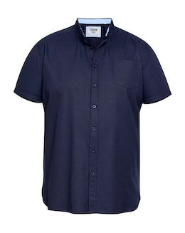 D555 James-NAVY Basic Oxford Short Sleeve Shirt