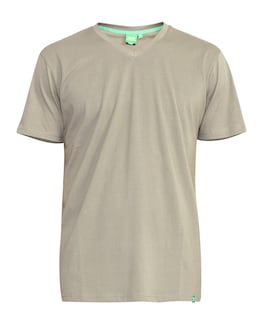 D555 Signature &quot;V&quot; Neck  Khaki Premium Weight T-Shirt
